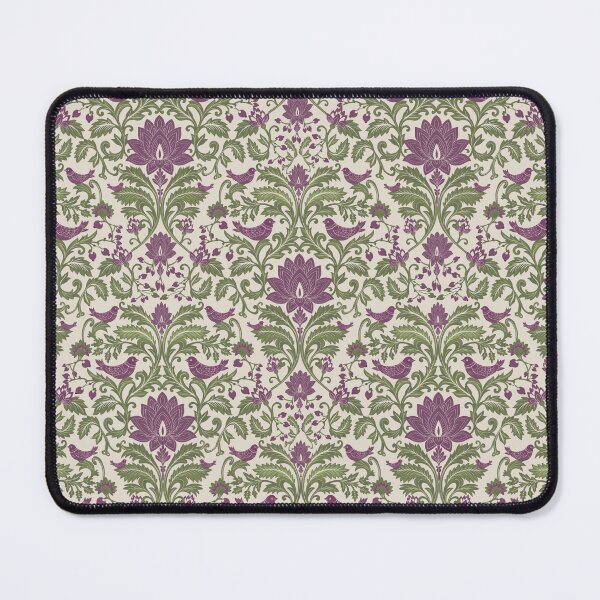 Item preview, Vintage Damask Lotus & Songbird designed and sold by Alaa-momani.