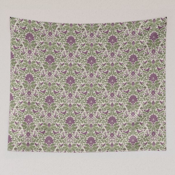 Item preview, Vintage Damask Lotus & Songbird designed and sold by Alaa-momani.