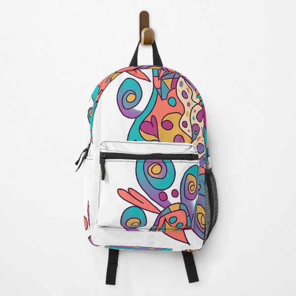 Item preview, Whimsical Colorful Doodle Art | Abstract Heart Pattern Print designed and sold by Julia9632.