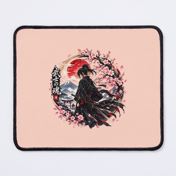 Item preview, Samurai Spirit – Japanese Warrior Under the Sakura Moon designed and sold by RyvielStore.