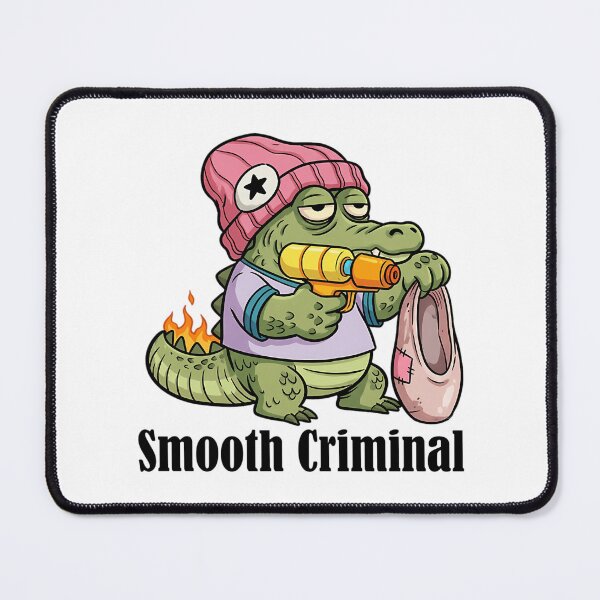 Item preview, Smooth Criminal Crocodile - Funny Cartoon Water Gun Sticker designed and sold by linn-kathline.