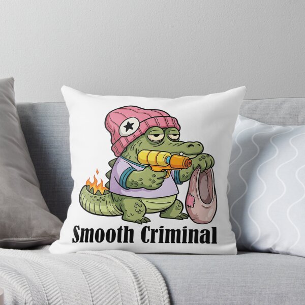 Item preview, Smooth Criminal Crocodile - Funny Cartoon Water Gun Sticker designed and sold by linn-kathline.