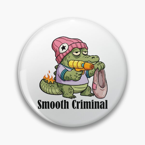 Item preview, Smooth Criminal Crocodile - Funny Cartoon Water Gun Sticker designed and sold by linn-kathline.