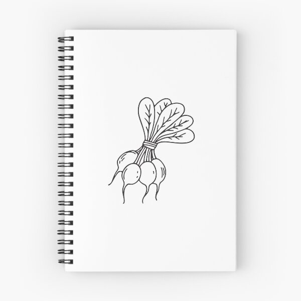 Item preview, Doodle illustration of a bunch of radishes tied together with string designed and sold by rasagamastore.