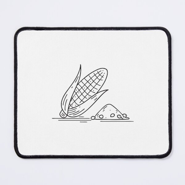 Item preview, Doodle illustration of a corn cob next to loose kernels designed and sold by rasagamastore.