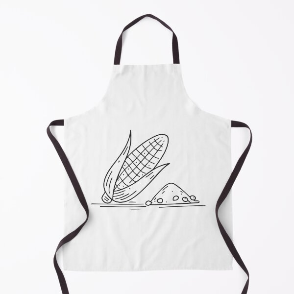 Item preview, Doodle illustration of a corn cob next to loose kernels designed and sold by rasagamastore.