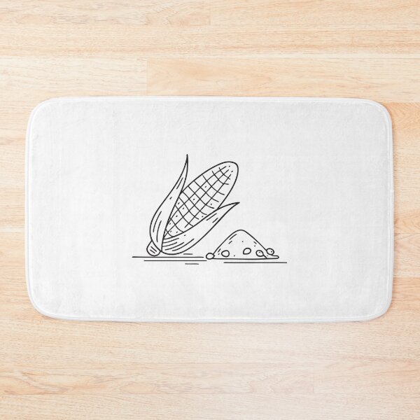 Item preview, Doodle illustration of a corn cob next to loose kernels designed and sold by rasagamastore.