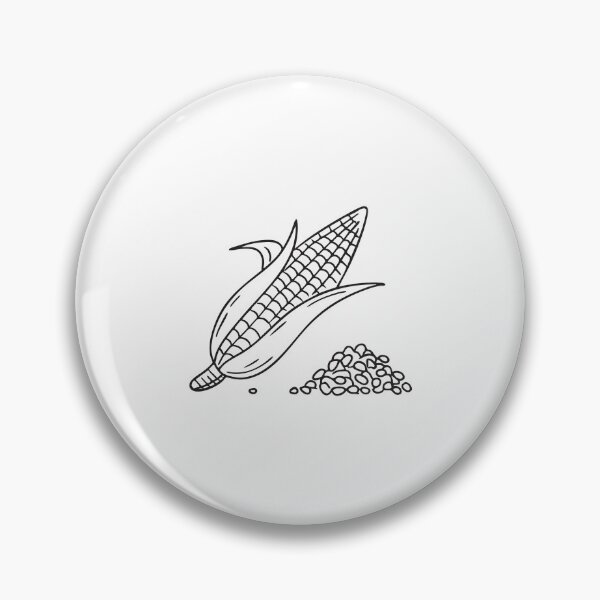 Item preview, Doodle illustration of a corn cob lying beside scattered kernels designed and sold by rasagamastore.