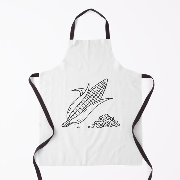 Item preview, Doodle illustration of a corn cob lying beside scattered kernels designed and sold by rasagamastore.
