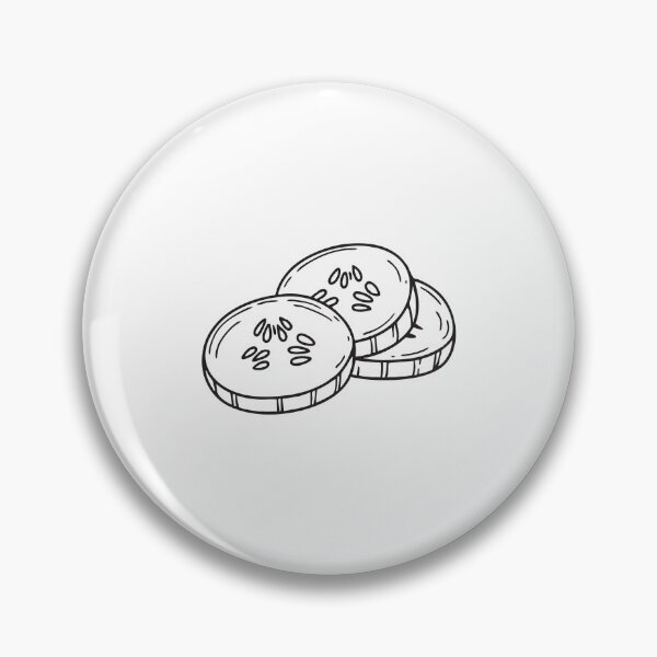 Item preview, Doodle illustration of a cucumber cut into thin rounds designed and sold by rasagamastore.