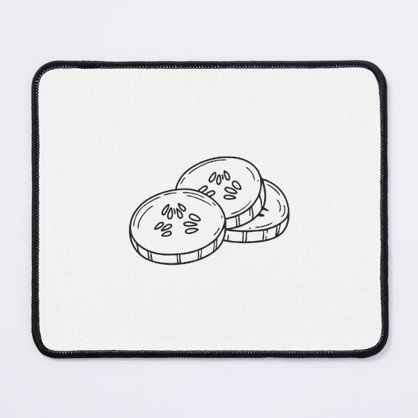 Item preview, Doodle illustration of a cucumber cut into thin rounds designed and sold by rasagamastore.