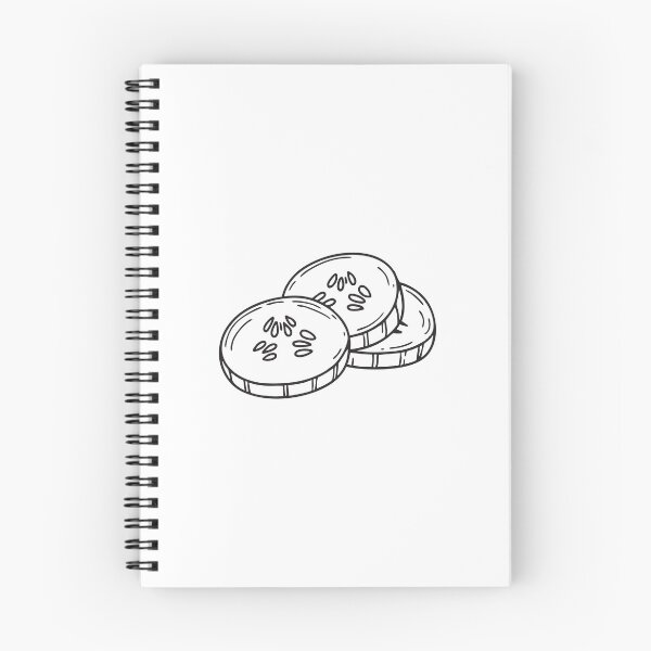 Item preview, Doodle illustration of a cucumber cut into thin rounds designed and sold by rasagamastore.