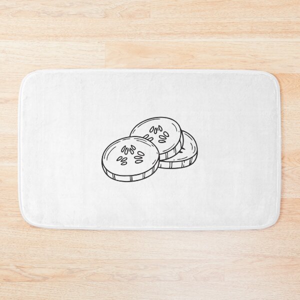 Item preview, Doodle illustration of a cucumber cut into thin rounds designed and sold by rasagamastore.