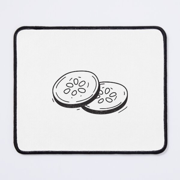 Item preview, Doodle illustration of a cucumber sliced neatly into rounds designed and sold by rasagamastore.