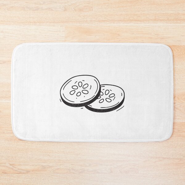 Item preview, Doodle illustration of a cucumber sliced neatly into rounds designed and sold by rasagamastore.