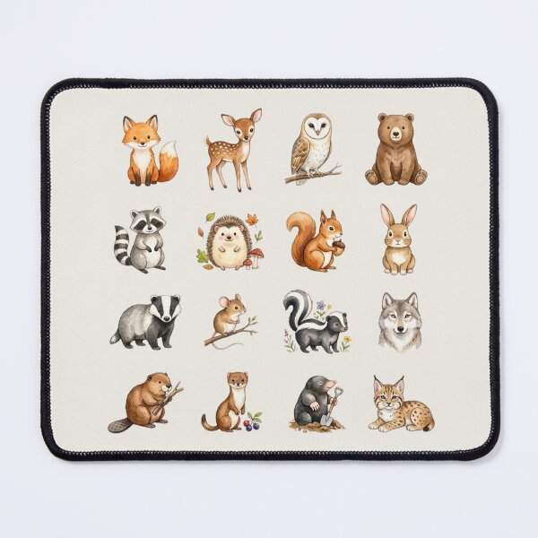 Item preview, Watercolor Woodland Animals designed and sold by Festive Bug.