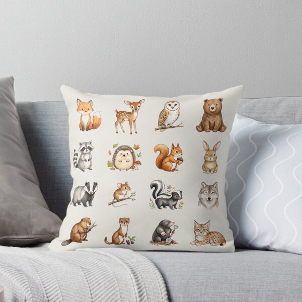 Item preview, Watercolor Woodland Animals designed and sold by Festive Bug.