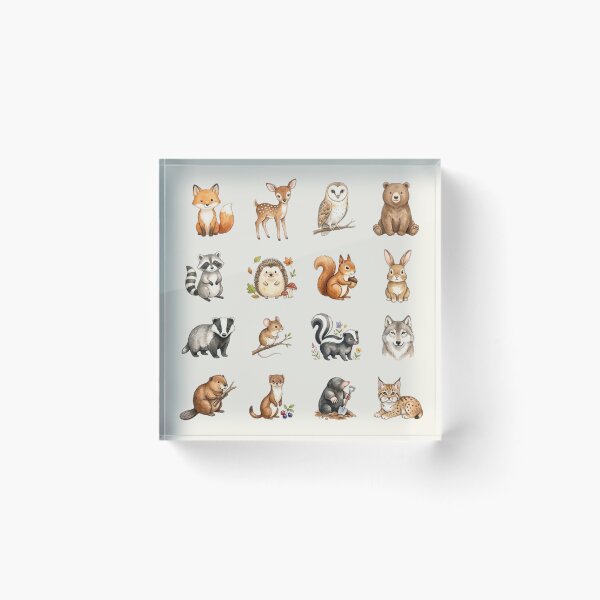 Item preview, Watercolor Woodland Animals designed and sold by Festive Bug.