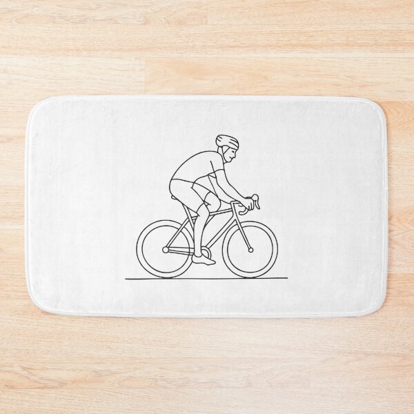Artikelvorschau, Doodle-Illustration eines Radfahrers, der sich beim schnellen Treten nach vorne beugt. entworfen und verkauft von rasagamastore.
