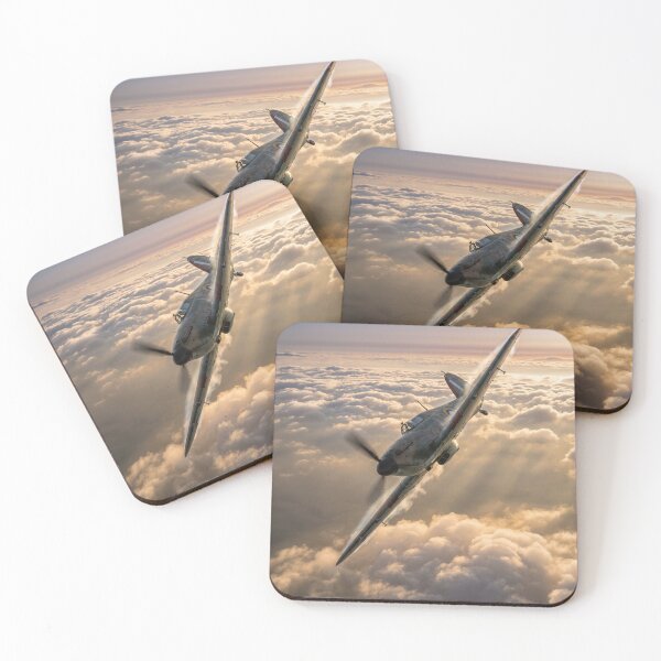 Item preview, Hawker Hurricane Sunset Climb Illustration designed and sold by Airpower Art.