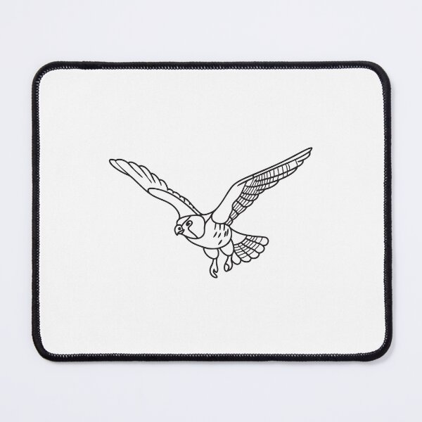 Item preview, Doodle illustration of a falcon swooping down toward its prey designed and sold by rasagamastore.