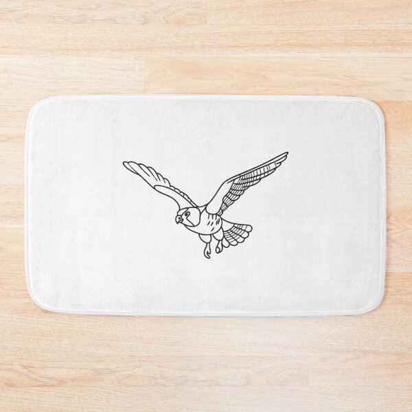 Item preview, Doodle illustration of a falcon swooping down toward its prey designed and sold by rasagamastore.