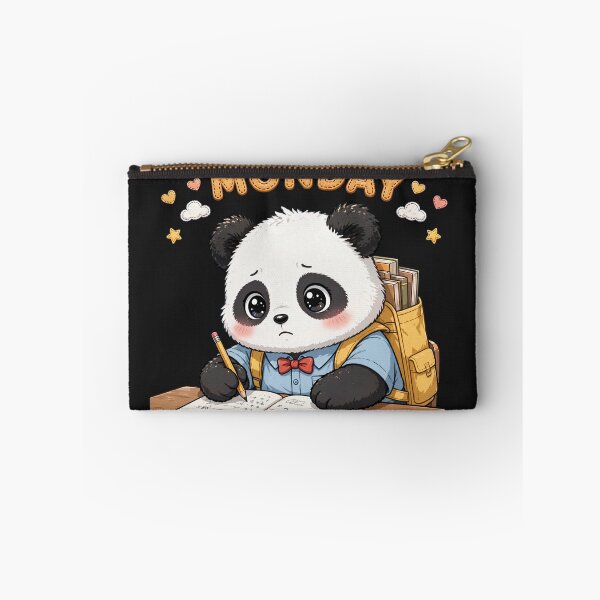 Item preview,  Cute Student Panda Doing Math Homework On Monday - Kawaii School Art designed and sold by Surviving Monday Club.