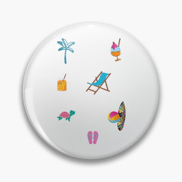 Item preview, Summer Beach Days Pack - Cute -  Blue Juice  Slipper Palm Tree Turtle  Fun designed and sold by linn-kathline.