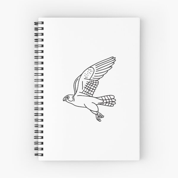 Item preview, Doodle illustration of a falcon diving swiftly toward its prey designed and sold by rasagamastore.