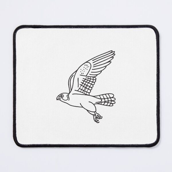 Item preview, Doodle illustration of a falcon diving swiftly toward its prey designed and sold by rasagamastore.