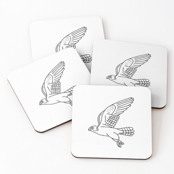 Item preview, Doodle illustration of a falcon diving swiftly toward its prey designed and sold by rasagamastore.
