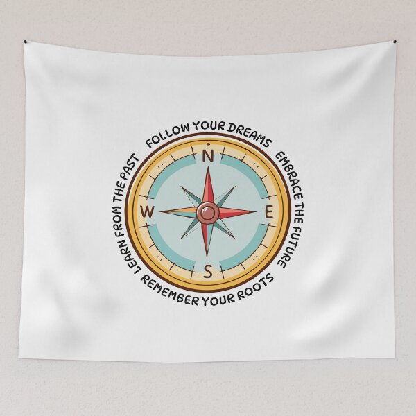 Item preview, Vintage Compass Direction Quote - Follow Your Dreams Life Path designed and sold by Frafri92.
