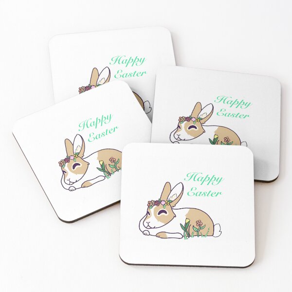 Item preview, Happy Easter White And Tan Rabbit designed and sold by ely-brittaney.