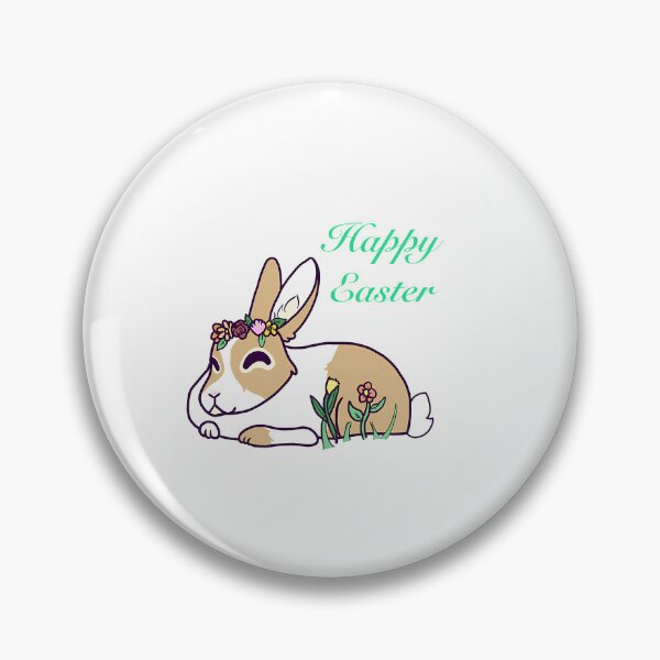 Aperçu de l'œuvre Joyeuses Pâques, lapin blanc et fauve créée et vendue par ely-brittaney.