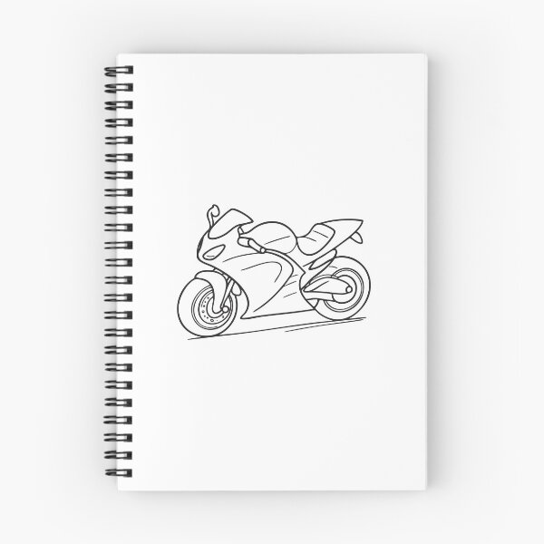 Item preview, Doodle illustration of a motorbike leaning into a curve designed and sold by rasagamastore.