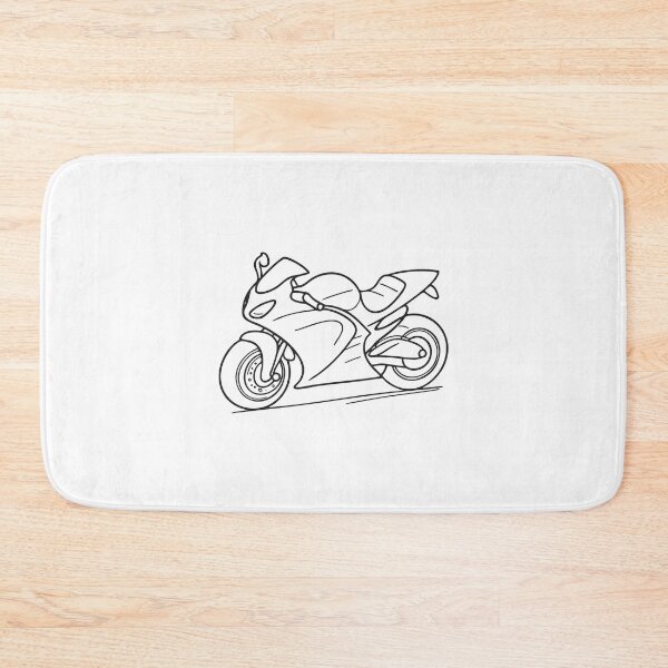 Item preview, Doodle illustration of a motorbike leaning into a curve designed and sold by rasagamastore.