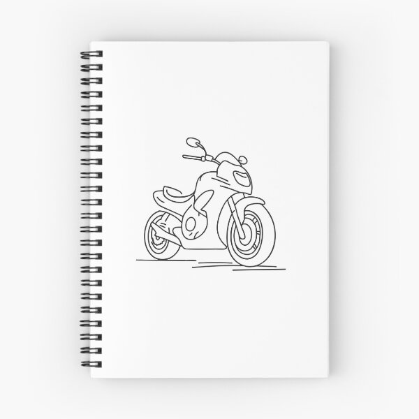 Item preview, Doodle illustration of a motorbike angled into a sharp bend designed and sold by rasagamastore.