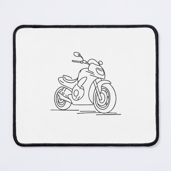 Item preview, Doodle illustration of a motorbike angled into a sharp bend designed and sold by rasagamastore.