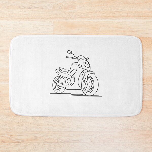 Item preview, Doodle illustration of a motorbike angled into a sharp bend designed and sold by rasagamastore.