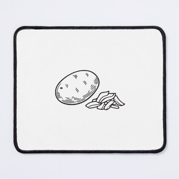 Item preview, Doodle illustration of a potato placed beside a pile of peeled skins designed and sold by rasagamastore.