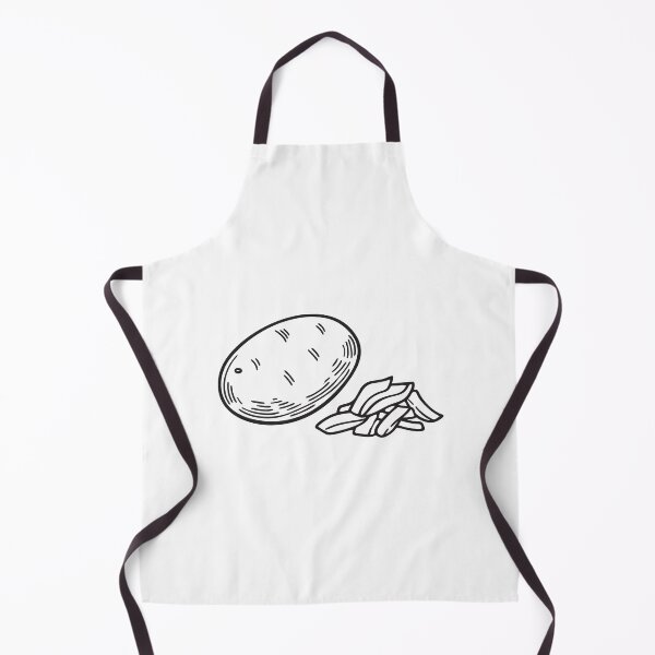 Item preview, Doodle illustration of a potato placed beside a pile of peeled skins designed and sold by rasagamastore.