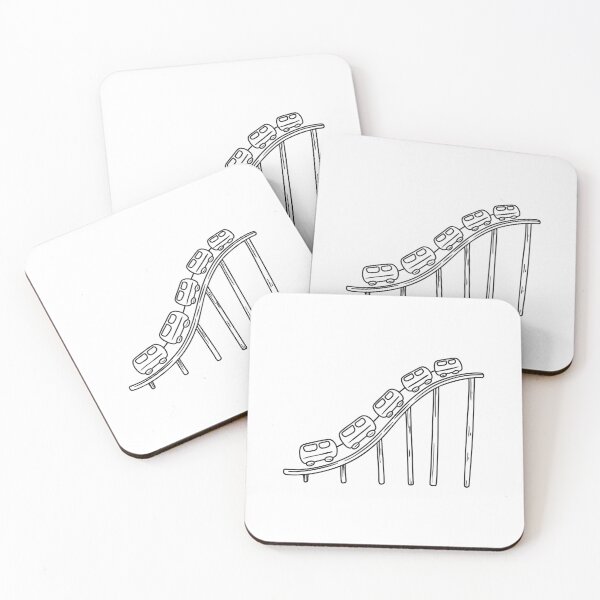 Item preview, Doodle illustration of a roller coaster dropping at high speed designed and sold by rasagamastore.