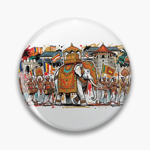 Item preview, Kandy Perahera Elephant Procession Sri Lanka Art designed and sold by Merch by Das Design Studio.