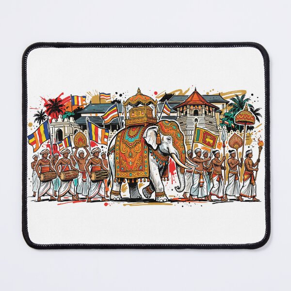 Item preview, Kandy Perahera Elephant Procession Sri Lanka Art designed and sold by Merch by Das Design Studio.