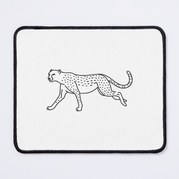 Item preview, Doodle illustration of a running cheetah with legs fully extended designed and sold by rasagamastore.
