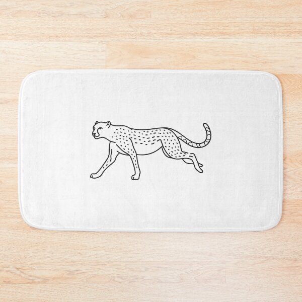Item preview, Doodle illustration of a running cheetah with legs fully extended designed and sold by rasagamastore.