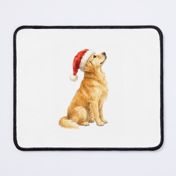 Item preview, Golden Retriever Wearing Santa Hat – Cute Watercolor Christmas Dog designed and sold by mayatA-rt.
