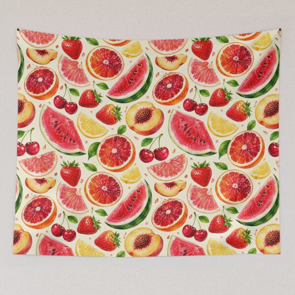 Item preview, Fresh Summer Fruit Seamless Watercolor Pattern designed and sold by SayMaria.