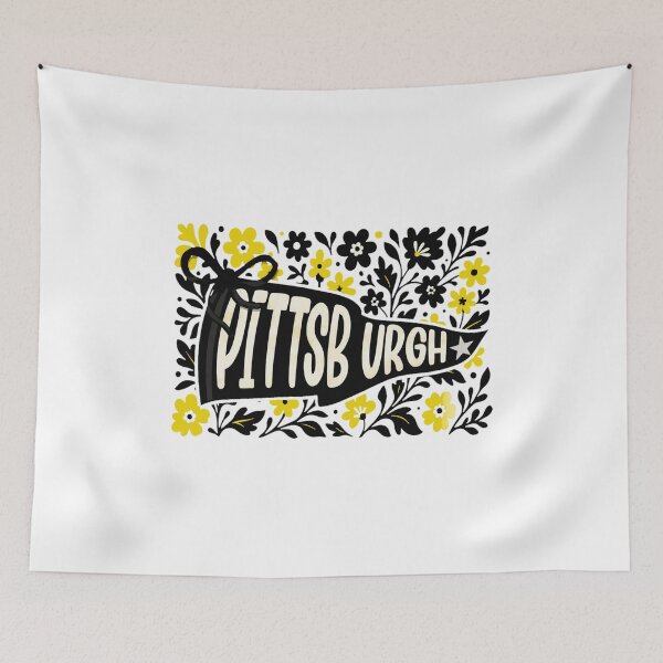 Item preview, Pittsburgh Floral Pennant Graphic designed and sold by anaCryder.