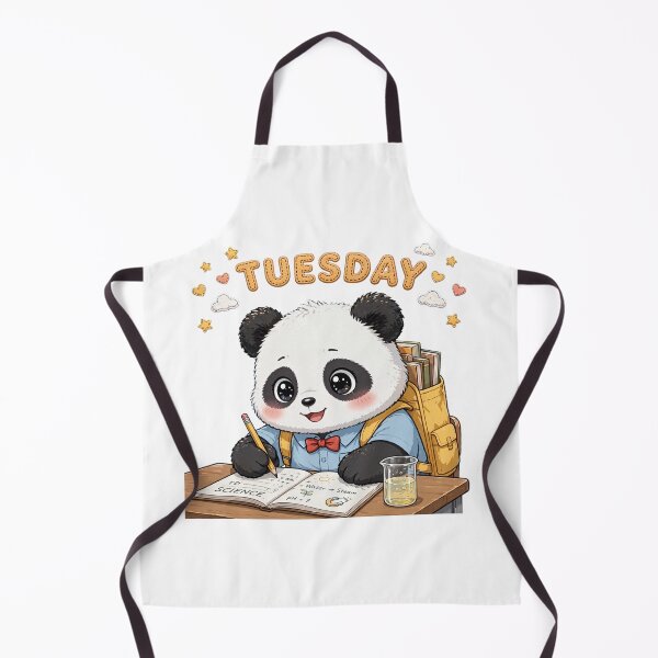 Item preview, Cute Student Panda Learning Science On Tuesday - Kawaii School Art designed and sold by Surviving Monday Club.